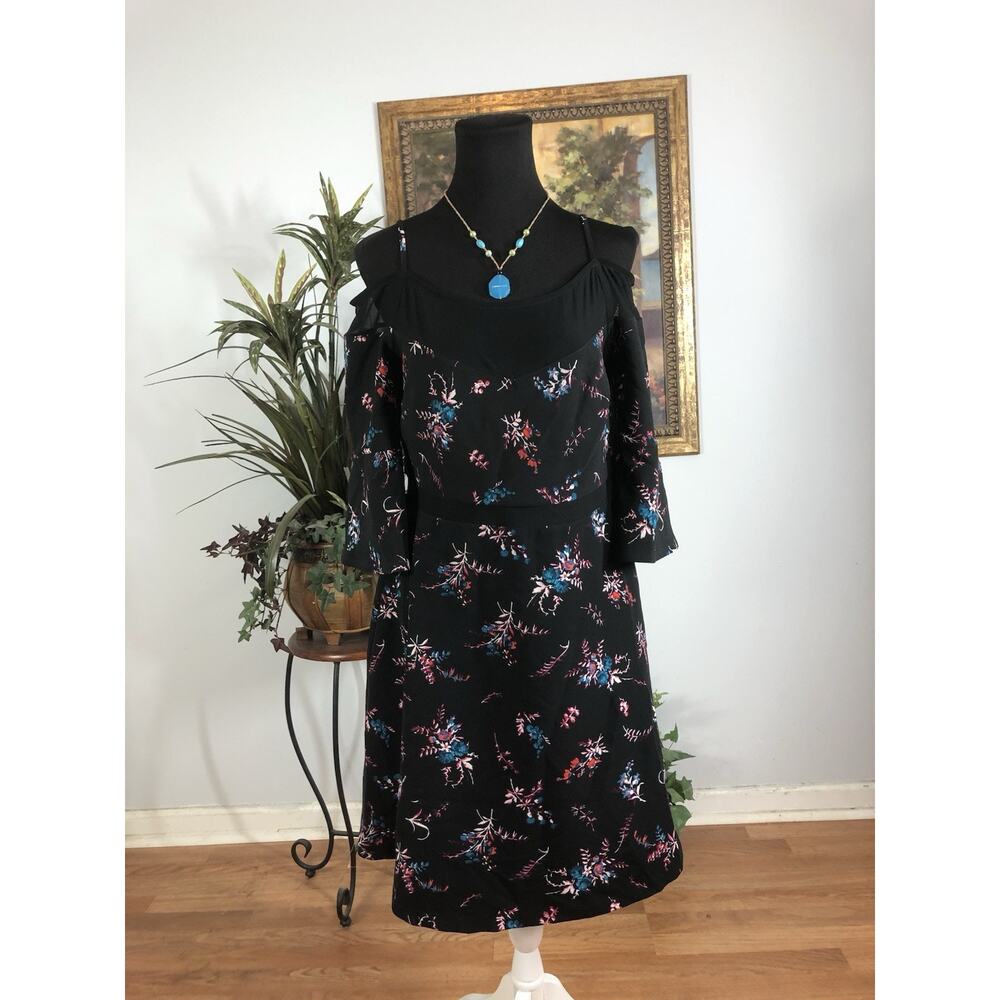 Guess Dress 10 Fit & Flare Mesh Neckline/Waist Off Shoulder Whimsigoth Fairy Y2K